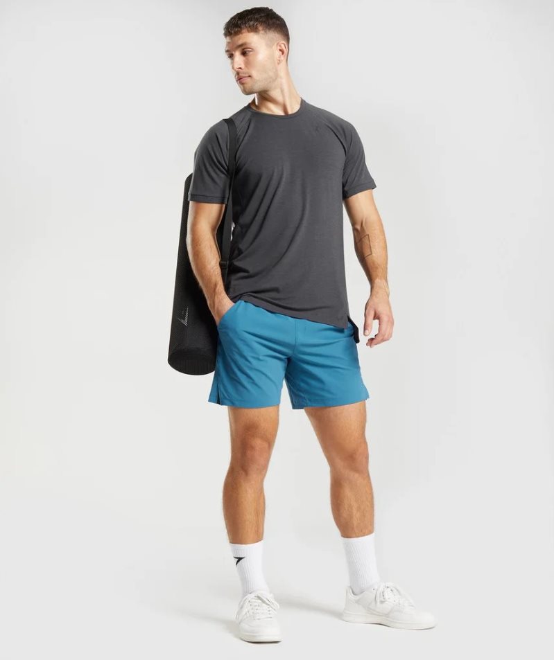 Men's Gymshark Studio Shorts Blue | NZ 6DHESL